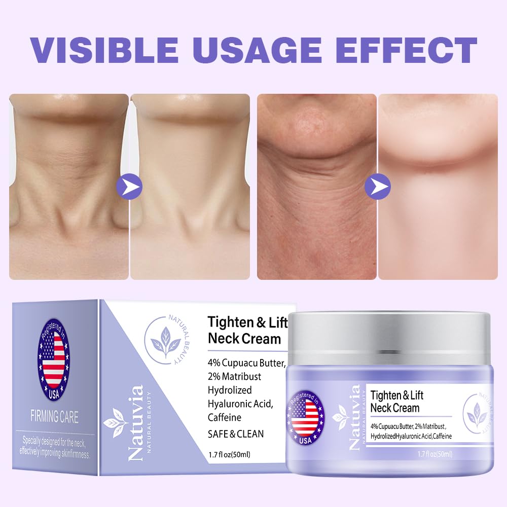 Amazon.com: Natuvia Tighten, Lift Neck Cream – Anti-Aging, Firming